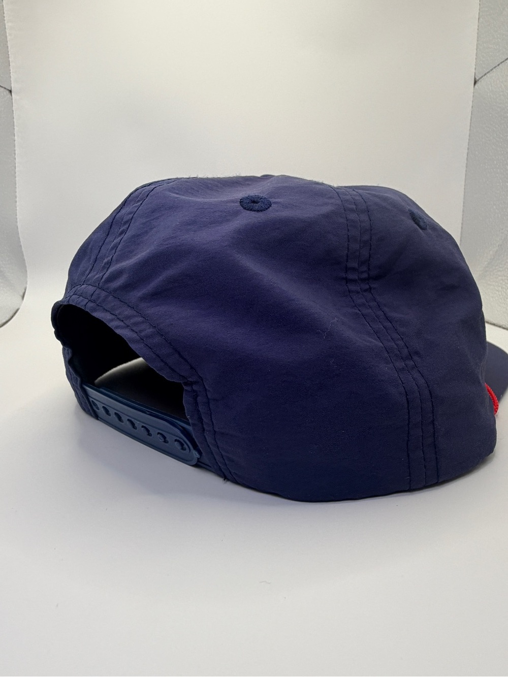 Ole Miss Mississippi Rope Hat Navy Red 5 Panel Snapback Cap Vintage 80s Inspired - Picture 4 of 10